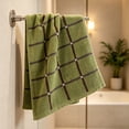 thumbnail image 4 of Huzdenx Geometric Square Cotton Hand Towel, Soft Highly Absorbent Reusable Household Towel, Durable Daily Towel for Bathroom Kitchen, Multiple Colors Available, 4 of 4