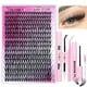 thumbnail image 1 of Kit de extensión de pestañas Yawamica, 320 unidades, Lash Clusters D Curl, 1 of 7