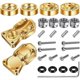 thumbnail image 1 of 4 PCS Brass Wheel Weight Hex Adapter and 2 Brass Bridge Axle Cover for Axial SCX24 AXI90081 1/24 RC, 1 of 5