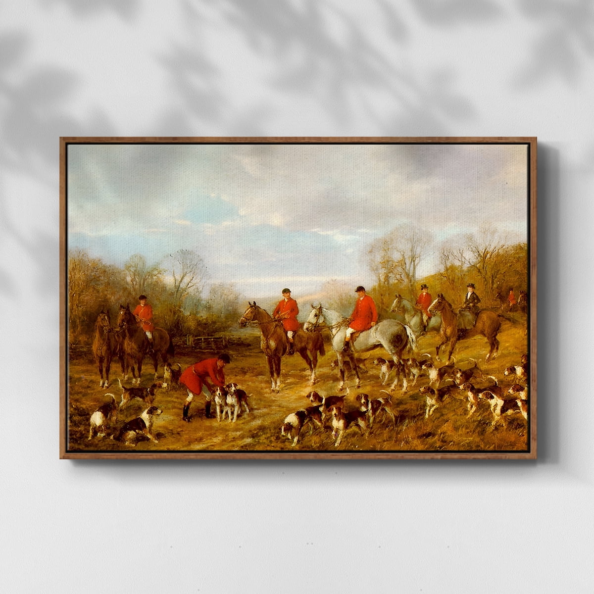 Vintage Animal Print-X By Wexford Home Framed in Walnut Wood Gallery Wrapped Canvas 27 in. x 41 in.