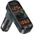 thumbnail image 1 of Receptor de radio para coche con transmisor FM Bluetooth 5.0 con 2 micrófonos, cargador de coche PD QC 3.0 de 41 W con llamadas manos libres RV, 1 of 5