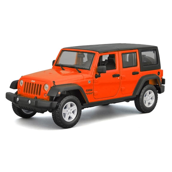 2015 Jeep Wrangler Unlimited, Orange w/Black Roof - Maisto 38268OR - 1/24 Scale Diecast Model Car