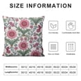 thumbnail image 5 of YINGXI  Pink Floral Throw Pillow Covers Block Print Pillow Cases Flower Vintage Farmhouse Decorative Cushion Covers for Sofa Couch 22x22in, 5 of 5