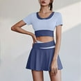 thumbnail image 2 of WRKEKC Two Piece Sets for Women Anti Exposure Sports Skirt Set Yoga Training Fitness Set for Workout and Exercise, 2 of 6
