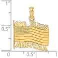 thumbnail image 4 of 14K Yellow Gold Polished Textured God Bless America w/Flag Charm - 14.35mm, 4 of 6