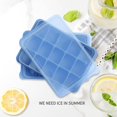 thumbnail image 2 of 2-piece Silicone Ice Cube Mold With Removable Lid, Reusable Freezer Ice Cube Tray For Freezer (dai Blue), 2 of 5