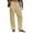 Khaki, variant on Azrian Men's New Linen Pants Drawstring Elastic Solid Color Loose Casual Trousers