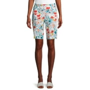 Floral Pullon Bermuda Short with Pockets, Womens