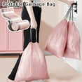 thumbnail image 2 of 100 Count Pink Drawstring Trash Bags 45x45cm, Thickened Leak Resistant Rip Proof Garbage Bags for Kitchen Office Bedroom Bathroom, Unscented Mini Wastebasket Liners, 2 of 5