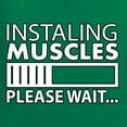 thumbnail image 5 of Wild Bobby Installing Muscles Please Waitâ€¦ Gym/Workout Women Graphic Long Sleeve Tee, Kelly, XX-Large, 5 of 5