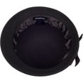 thumbnail image 3 of Sakkas Sally Vintage Style Wool Cloche Bucket Winter Hat with Bow Accent - Black - One Size, 3 of 3