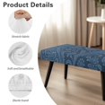 thumbnail image 7 of FUIALDOLG Blue Boho Floral Print Dining Bench Cover Anti-Dust Stretch Bench Cushion Cove with Elastic Edge Home Decor Rectangle Seat Protector for Bedroom, Kitchen, 7 of 7
