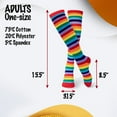 thumbnail image 5 of Dress-Up-America Knee High Socks Striped Socks for Kids - Costume & Everyday Wear - Colorful Rainbow, 5 of 10