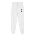 thumbnail image 3 of Makaor Sweatpants for Women Wide Leg with Pockets Solid Baggy Fleece Lounge Pants with Elastic Waist White 2XL, 3 of 4