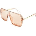 thumbnail image 4 of FEISEDY Lunettes de Soleil Classiques une Pièce Sans Monture Design Rétro Élégant pour Femmes Hommes B2574, 4 of 6