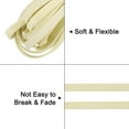 thumbnail image 3 of Flat Leather Cord, 5.5 Yard 8mm Leather String Strips for DIY Crafts, Beige White, 3 of 6