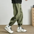 thumbnail image 3 of 2023 Autumn Japanese Cargo Pants Men Casual Letter Appliques Drawstring Sweatpants Oversize Baggy Y2K High Street Trousers, 3 of 6