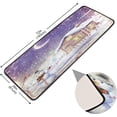 thumbnail image 2 of SKYSONIC 2X6 Feet Winter Snowman Landscape Runner Rug with Rubber Backing, Snow House Non Slip Entryway Rug Runner Washable Soft Area Rug Carpet for Hallway Bedroom Kitchen Decor, 2 of 6