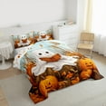 thumbnail image 3 of jejeloiu Kawaii Halloween Ghost Full Size Comforter Sets,Autumn Fall Maples Bedding Comforter Set,Cartoon Pumpkin Lantern Bedding Sets For Child,Luxury Bedroom Decor Reversible,3pcs, 3 of 8