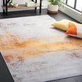 thumbnail image 4 of SAFAVIEH Tacoma Mike Traditional Machine Washable Area Rug, Grey/Rust, 5' x 8', 4 of 14