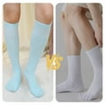 thumbnail image 4 of 4 Pairs Knee High Socks, PUTUO Casual Comfort Seam Knee High Stockings for Women, Multicolor, 4 of 8