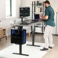 thumbnail image 4 of VIVO Black Heavy Duty Adjustable Under-Desk PC Mount, Computer Case Holder, 4 of 8