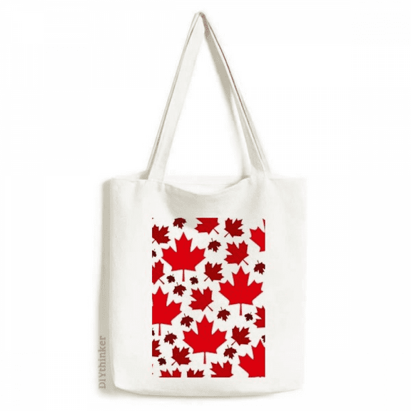 canada flavor canadian maple flag tote canvas bag shopping satchel casual handbag