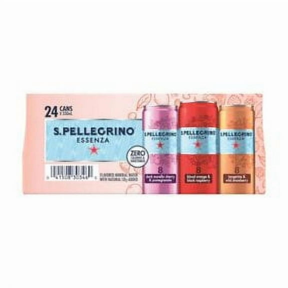S.Pellegrino Essenza Flavored Mineral Water Variety Pack 11.15 fl. oz., 24 count..pack of 2