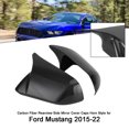thumbnail image 5 of Carbon Fiber Rearview Side Mirror Cover Caps Horn Style for Ford Mustang 15~22, 5 of 5