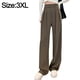 thumbnail image 2 of Pantalones de vestir de corte acampanado de gabardina con corte curvo para mujer, 2 of 5