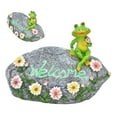 thumbnail image 6 of Resin Frogs Sculpture with Welcome Sign - Durable Waterproof Garden Statue, Outdoor Indoor Yard Terrace Lawn Decor, 25x18cm, 6 of 9