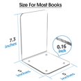 thumbnail image 6 of MaxGear Bookends Acrylic 2 Pairs/4 Pieces Clear Book Ends for Shelves Non-Skid Book Stoppers Decor, 6 of 7