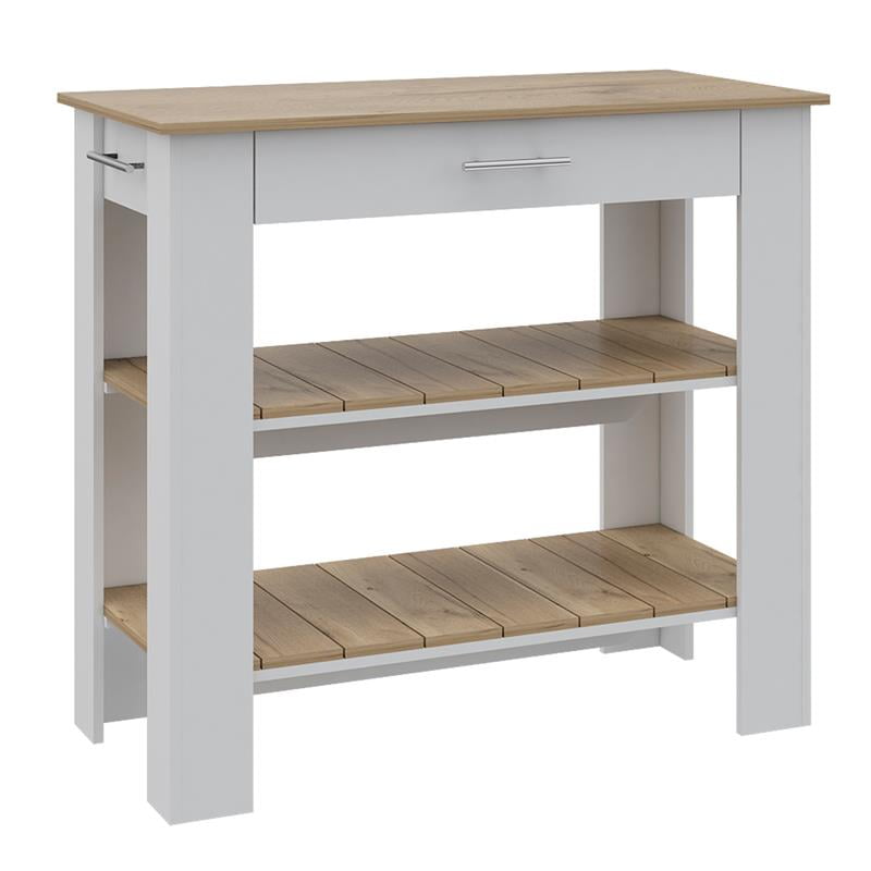 Tuhome Modern Engineered Wood White Cala Kitchen Island 40 Walmart