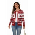 thumbnail image 6 of UVPLove Women's Lightweight Button-Down Cardigan Sweater,Christmas Red,3XL,(S-3XL), 6 of 8