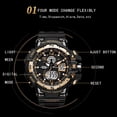 thumbnail image 3 of SMAEL 1376C Reloj de pulsera deportivo para hombre, resistente al agua, multifuncional, de cuarzo y electrónico, 3 of 8