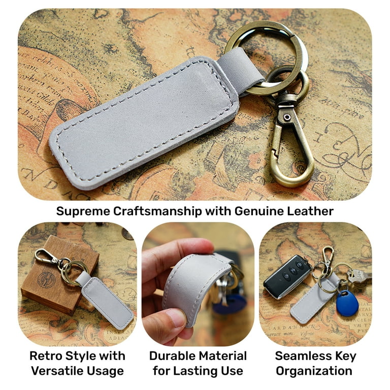 Genuine Leather Keychain Leather Key Chain Holder for Men and Women Key Fob Holder with Belt Loop Clip and 2 Metal Rings Genuine Leather Keychain Leather Key Chain Holder for Men and Women Key Fob Holder with Belt Loop Clip and 2 Metal Rings