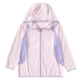 thumbnail image 6 of Atogsazn Kids Girls Zip Up Jacket Childrens Casual Lightweight Sun Protection Long Sleeve Hooded Jacket Tops Pink 13-14 Years Fashion, 6 of 8