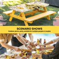 thumbnail image 6 of Gnomes Sunflower Table Cloths for 5 Foot Rectangle Tables, Bees Branches Floral Watercolor Patio Waterproof Elastic Fitted Tablecloths, Washable Rectangular Table Cover for Camping, 6 of 8