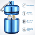 thumbnail image 3 of 4 Pack Ear Plug Carrying Case Keychain, Portable Keychain Pill Holder Case, Waterproof Metal Earplug Case Pill Container, 3 of 6