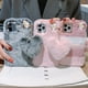 thumbnail image 2 of Funda de teléfono con colgante de amor de lujo para iPhone, 12 Pro Max, 14, 13, 11, X, XS, XR, 8, 7, 6, 6S Plus, SE, 2020, 5S, bonita, cálida, de felpa, de invierno Fivean unisex, 2 of 2