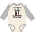 thumbnail image 3 of Inktastic Future Carpenter Builder Like Daddy Boys Long Sleeve Baby Bodysuit, 3 of 5