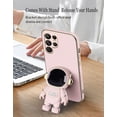 thumbnail image 5 of Compatible with Samsung Galaxy S23 Ultra Case Silicone TPU Plating, Samsung S23 Ultra Phone Case Cute Astronaut Pattern Cover with Stand for Women Girls (Pink), 5 of 14