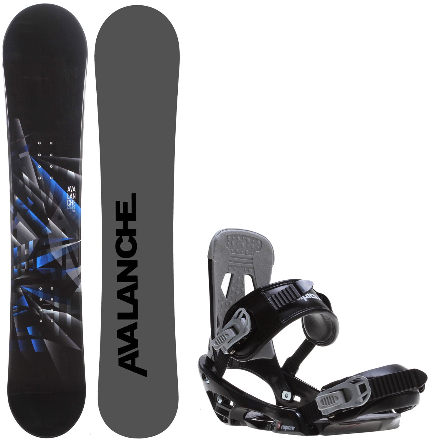 Avalanche Source 155 Mens Snowboard + Sapient Stash Bindings by Avalanche