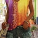 thumbnail image 3 of Camiseta de verano para mujer, holgada, informal, multicolor, cuello en V, sin mangas, Top degradado para mujeres y niñas, morado XXL, 3 of 7