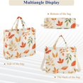 thumbnail image 6 of FORMRS Womens Corduroy Tote Bag Crossbody Shoulder Handbag with Pocket, Beige Autumn Leaves, 6 of 7