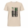 thumbnail image 3 of Generic Men's St Patricks Day T-Shirt American Flag Shamrock Print Short Sleeve Crew Neck Irish Patriotic Tee Casual Holiday Top, 3 of 3