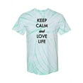 thumbnail image 1 of Keep Calm, Love Life Tie-Dye Cyclone Men -Smartprints Designs, Male Medium, 1 of 2