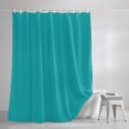 thumbnail image 3 of Shower Curtains for Bathroom, Pure Teal Green Waterproof Fabric Shower Curtain, Simple Solid Color Decorative Bathroom Curtain for Bathtub, 36"x72", No Hooks Included, 3 of 9