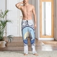 thumbnail image 6 of Lsque Not All Who Wander Are Lost2 Print Men's Pajama Pants, Lounge Pant - Comfortable Home Wear,Elastic Waistband, Stylish Design-Medium, 6 of 9