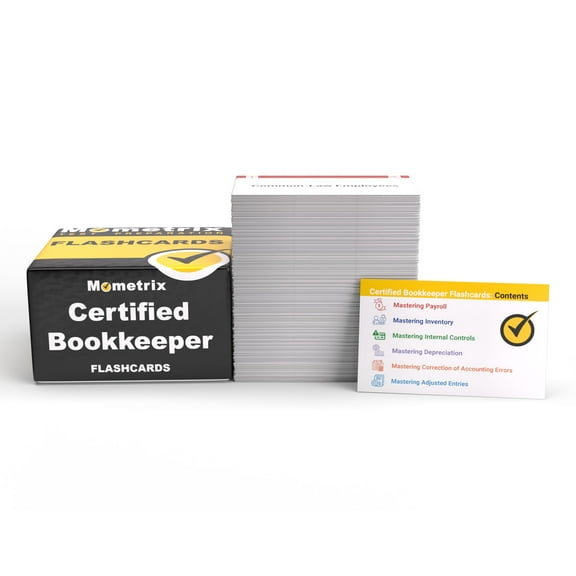 Certified Bookkeeper Study Cards: Prep and Practice Test Questions for the AIPB Certified Bookkeeper Exam [Full Color Cards]